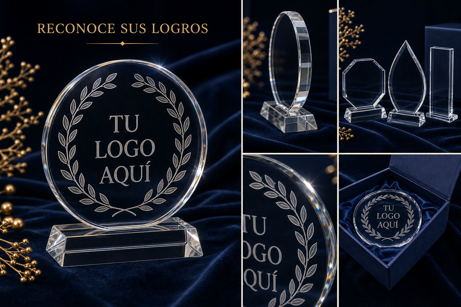 Galvanos de cristal elegantes para premiaciones y reconocimientos
